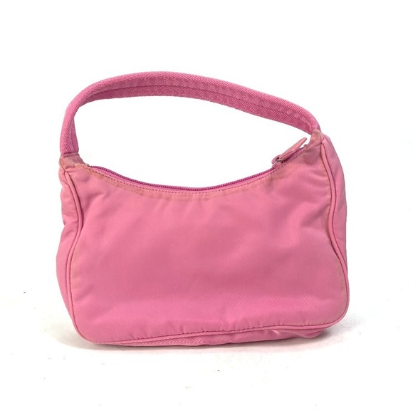 Prada Triangle Plate Mini Bag Handbag Pink - Picture 2 of 9